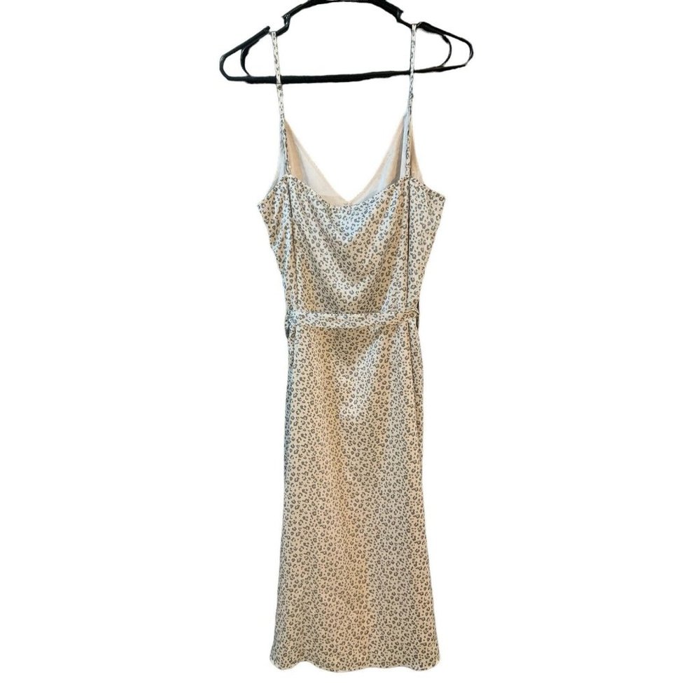 Abercrombie and Fitch Gray Leopard Print Slip Dress Adjustable Strap Size XL NWT - Picture 3 of 7